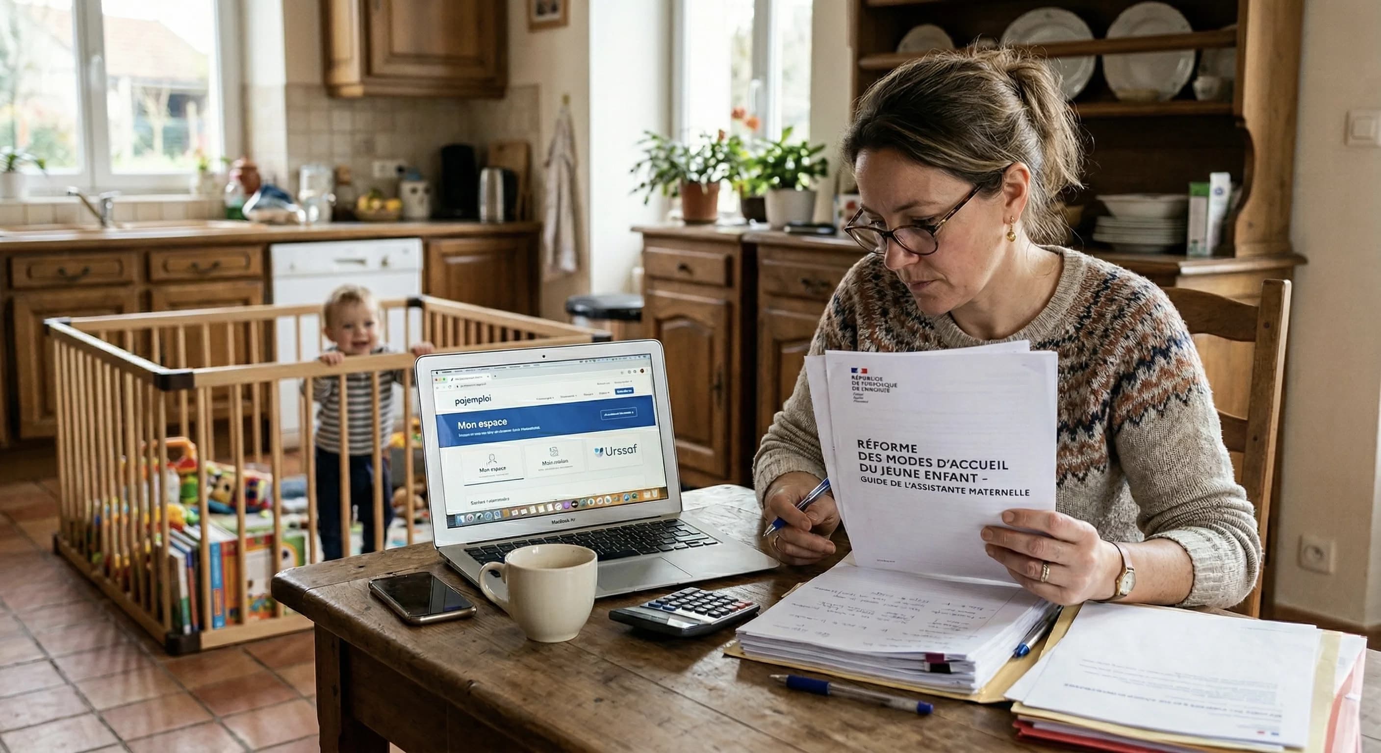 Illustration des changements réglementaires 2026 pour les assistantes maternelles