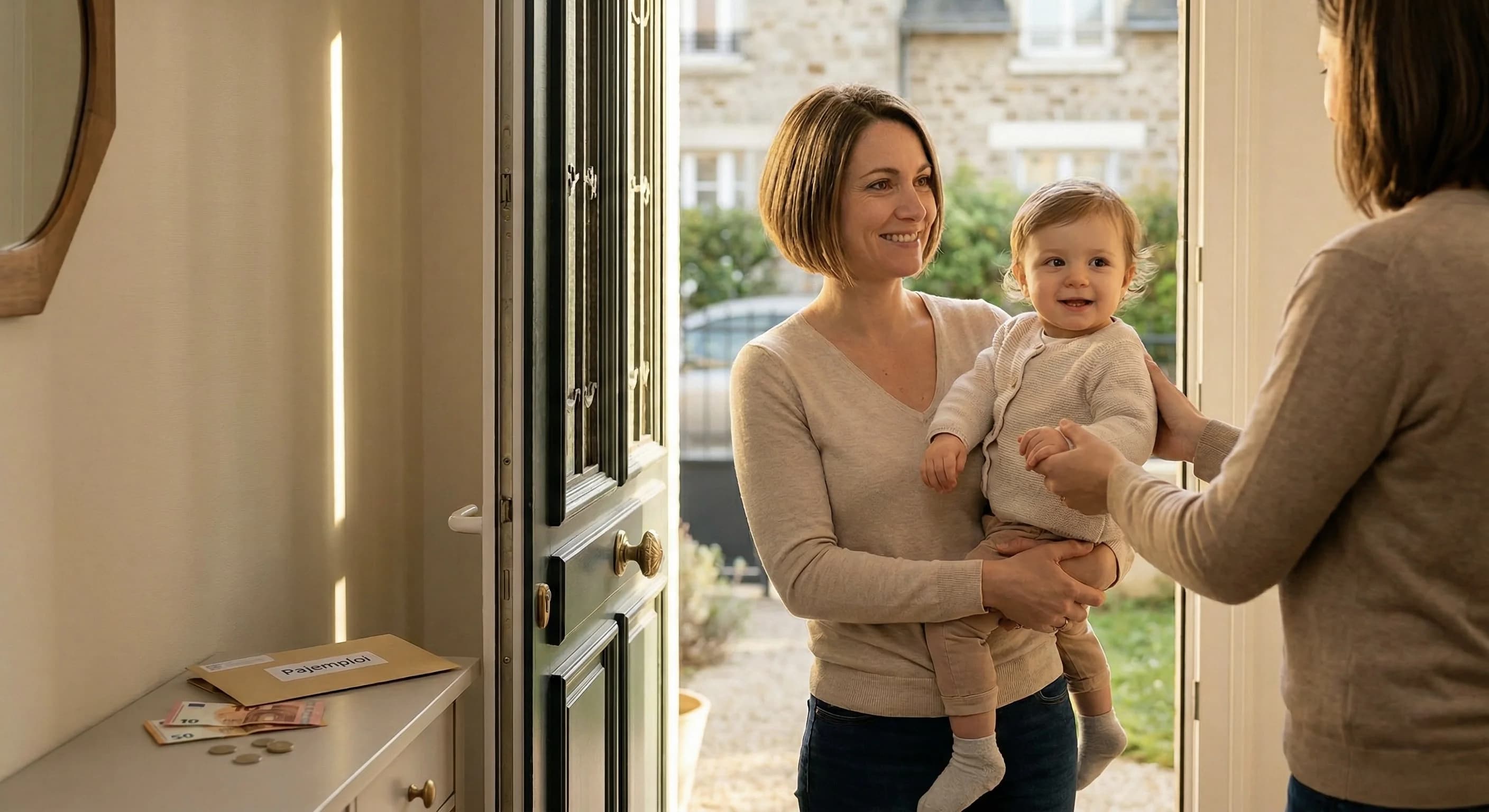 Illustration d'un calcul de salaire avec une calculatrice et des documents