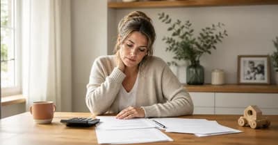 Assistante maternelle remplissant son arrêt de travail à transmettre à la CPAM et aux parents employeurs