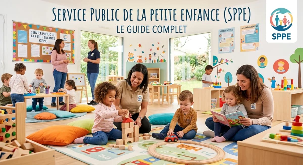 Agent municipal petite enfance consultant le schéma pluriannuel d'accueil du jeune enfant en mairie